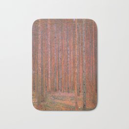 Tannewald I Bath Mat | Landscape, Redtrees, Pineforest, Nature, Vintage, Symbolism, Colorful, Pinetrees, Forest, Fineart 