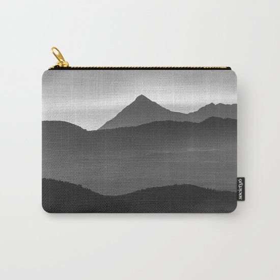 "Misty mountains". Sunset. BW Carry-All Pouch