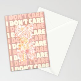Woman body flowers Stationery Cards