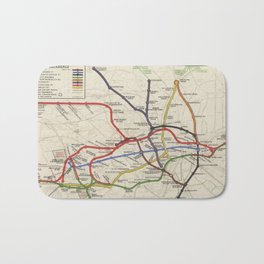 Pocket Map London underground railways. Bath Mat