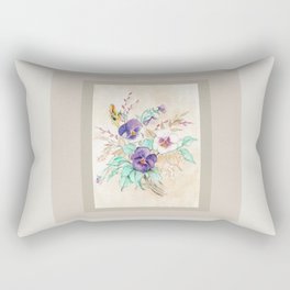 Pansies Bouquet Rectangular Pillow