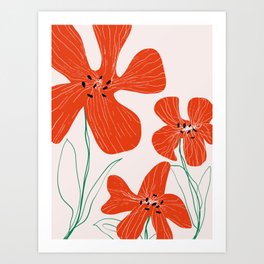Red Poppies  Art Print