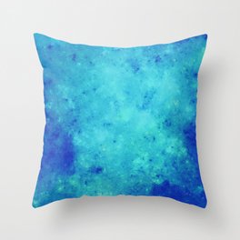 Teal and Blue Abstract Artwork  Throw Pillow