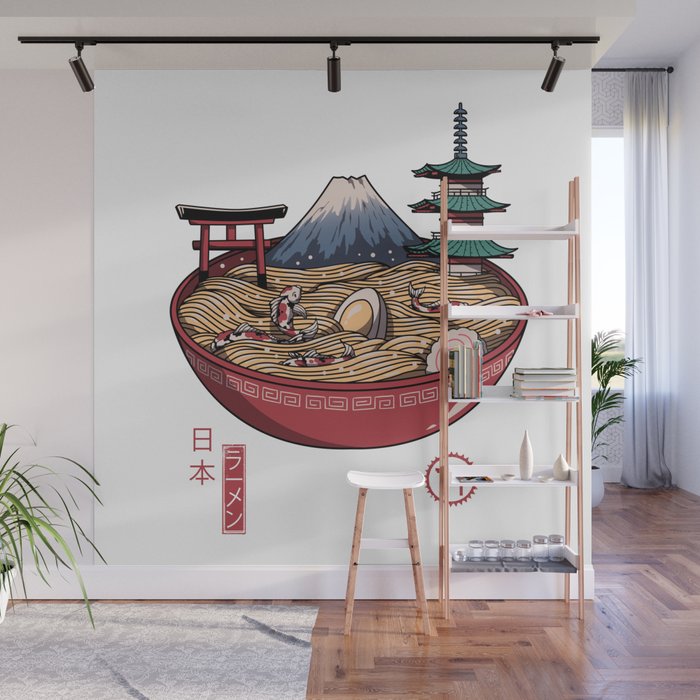 A Japanese Ramen Wall Mural by Vincent Trinidad Art Society6