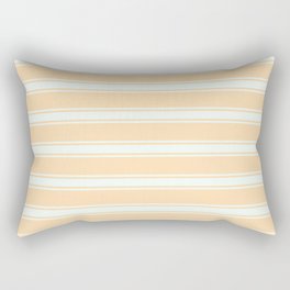 [ Thumbnail: Tan and Mint Cream Colored Lined Pattern Rectangular Pillow ]