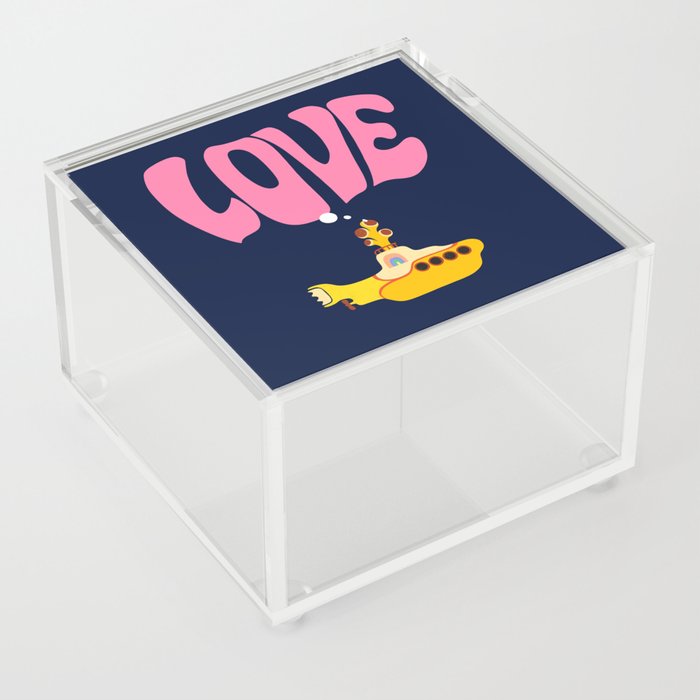 Yellow Submarine With Love Acrylic Box