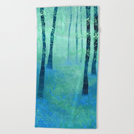 Bluebells, Challock Beach Towel