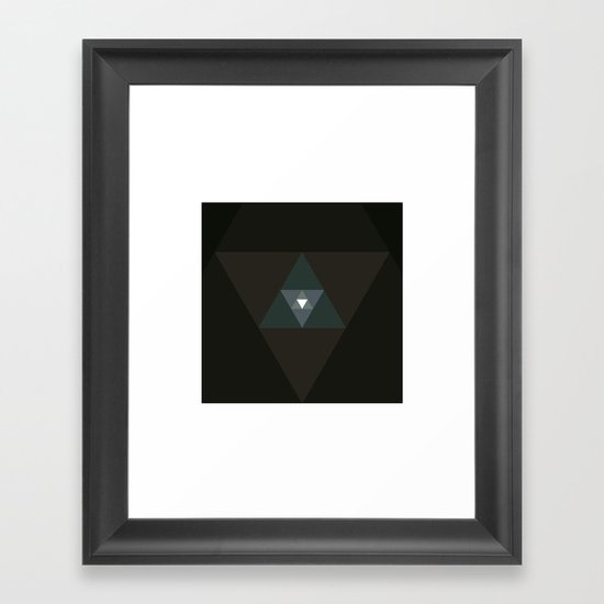 #359 Graced with light part I (triangle) – Geometry Daily Framed Art Print