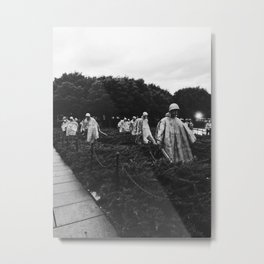 Korean War Memorial Metal Print | Battle, War, Districtofcolumbia, Memorial, Past, Photo, Digital, Black And White, Korea, Historical 