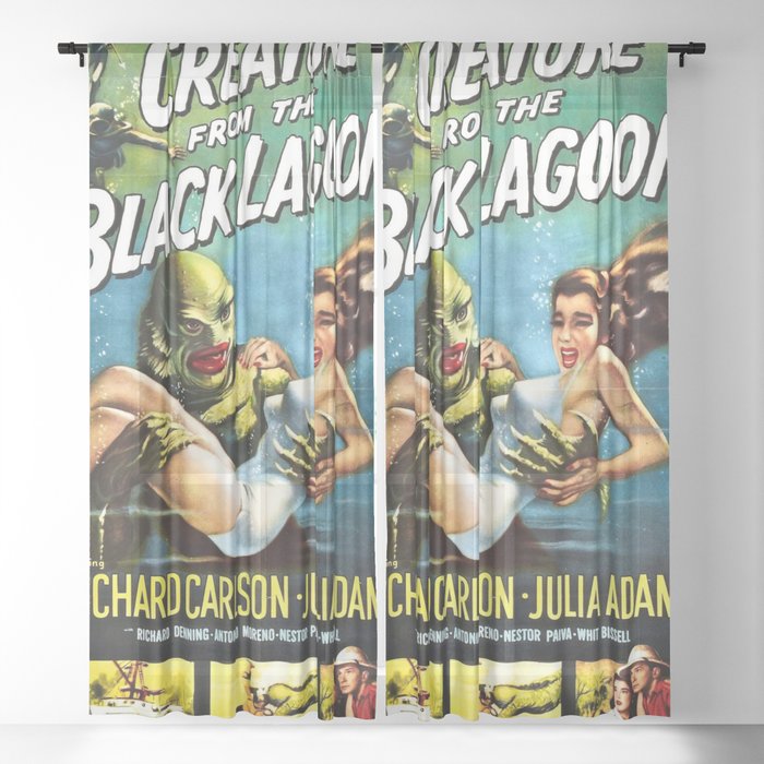 Creature From The Black Lagoon Vintage Horror Movie Poster Sheer