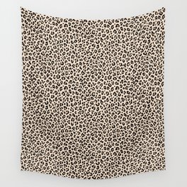 BLACK and WHITE LEOPARD PRINT – Ecru | Collection : Leopard spots – Punk Rock Animal Prints | Wall Tapestry
