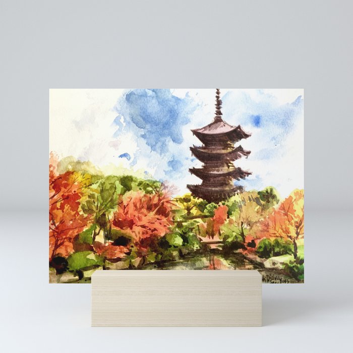 Kyoto Japanese Garden and Temple Mini Art Print