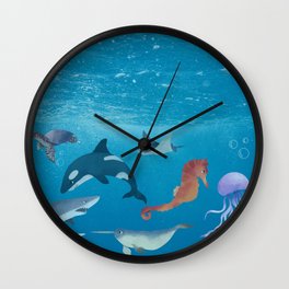 Beautiful Deep Sea Fish Wall Clock