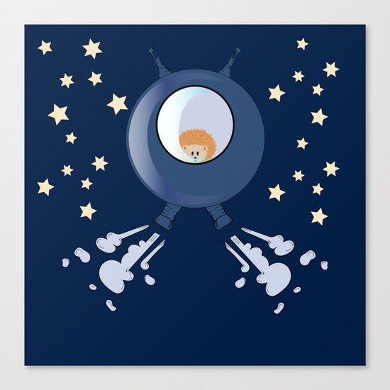 Hedgehog in space. Canvas Print