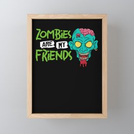 Scary Zombie Halloween Undead Monster Survival Framed Mini Art Print