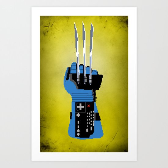 Power Glove Love: Wolverine Art Print