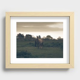 The Horse Before The Storm - Support my small business Recessed Framed Print