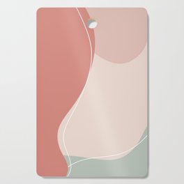 Pink & lines Cutting Board