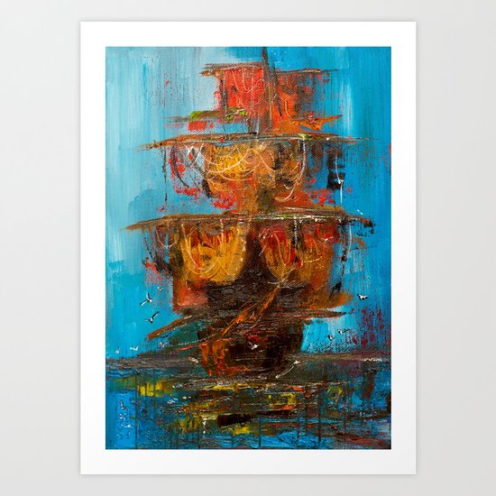 Pirate ship Art Print