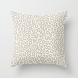 Cream Leopard Throw Pillow