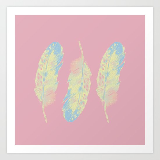 Abstract Feathers Art Print