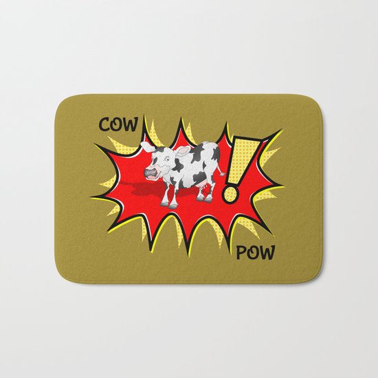 Cow in a KAPOW starburst Bath Mat
