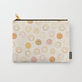 Neutral Smiley Face Pattern Carry-All Pouch