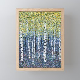 Impressionism Birch Trees Framed Mini Art Print