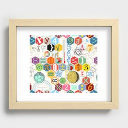 Math in color (white Background) Recessed Framed Print
