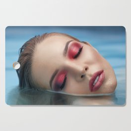 Do Androids Dream of Electric Sheep; female dreaming in water portrait color photograph - photography - photographs Cutting Board