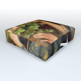 The Soul of the Rose By John William Waterhouse Outdoor Floor Cushion