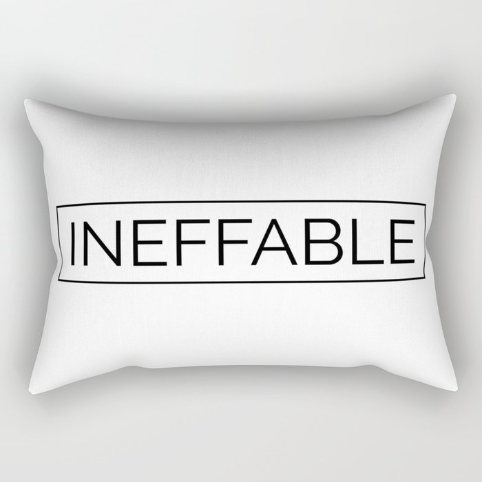 Ineffable Minimalist Words Dictionary Beautiful Indescribable Rectangular Pillow