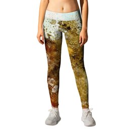 Abstract Watercolor Grunge Splashes Modern Painting Leggings