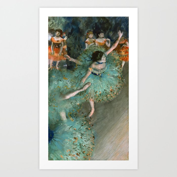 Edgar Degas "Danseuse basculant (Danseuse verte - The green dancer)" Art Print