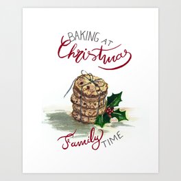 Baking at Christmas. Art Print