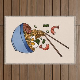 Ramen Noodle Bowl Asian Japanese Food Outdoor Rug