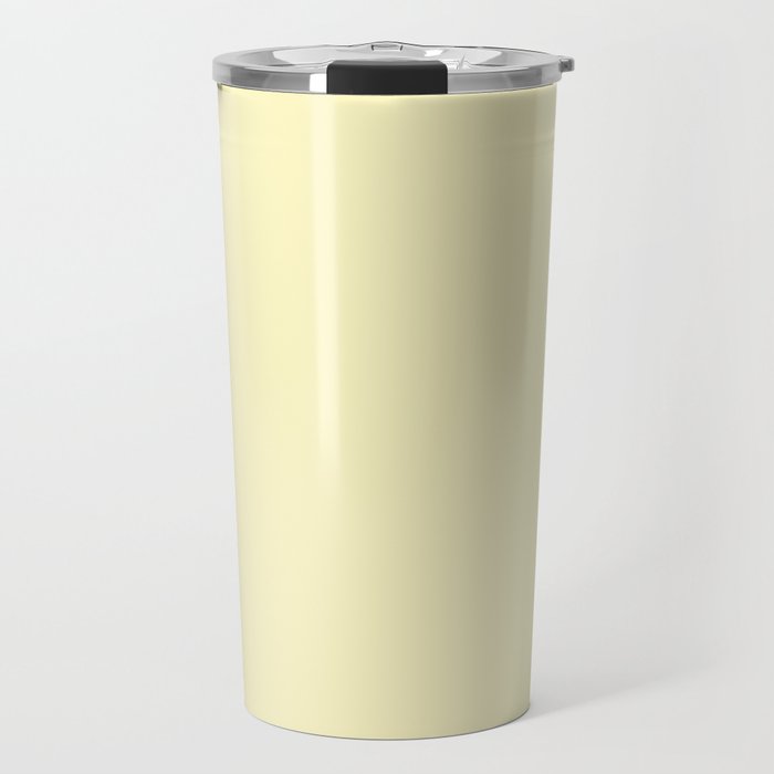 Butter Yellow Solid Color Travel Mug