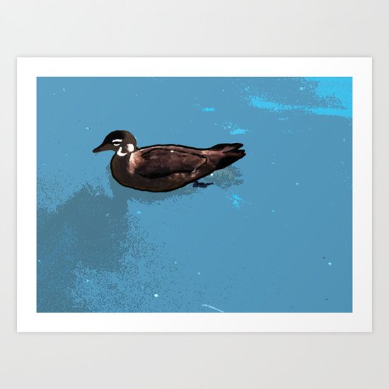 Wood; duck Art Print