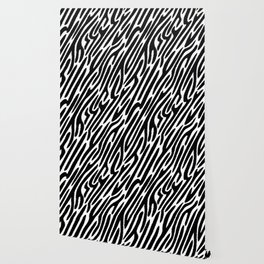 Zebra Stripes Scribble Wallpaper