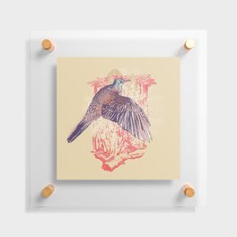 Abstract art bird and coral Floating Acrylic Print