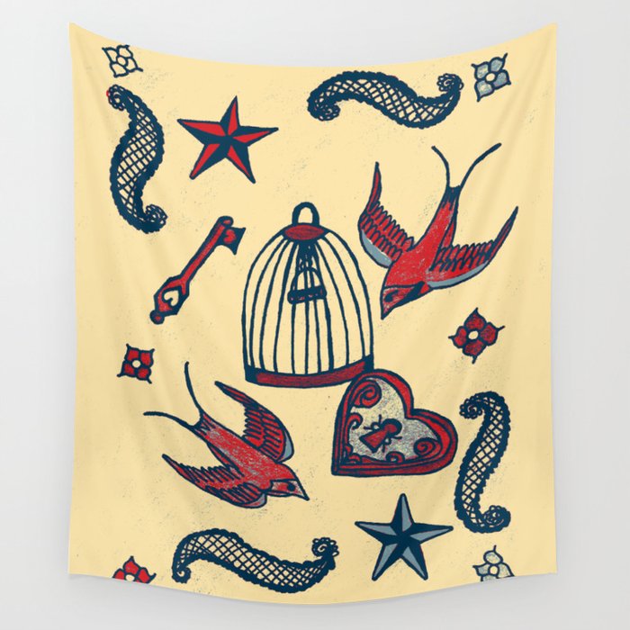 Old school on sale wall tapestry
