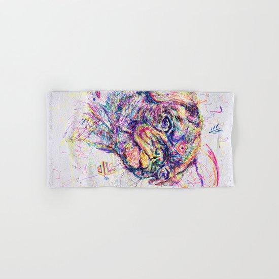 Pug Dog // Pugression Hand & Bath Towel