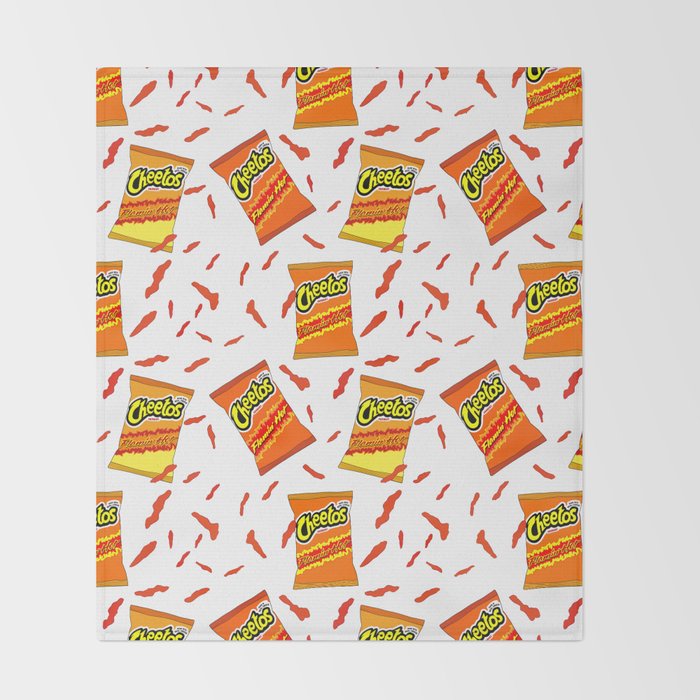 Flamin Hot Cheetos Illustration Throw Blanket By Lunadelrey
