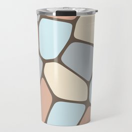 Abstract Shapes 211 in Soft Pastel Tones Travel Mug