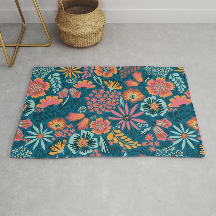 floral Rug by Yellow Button Studio | Society6
