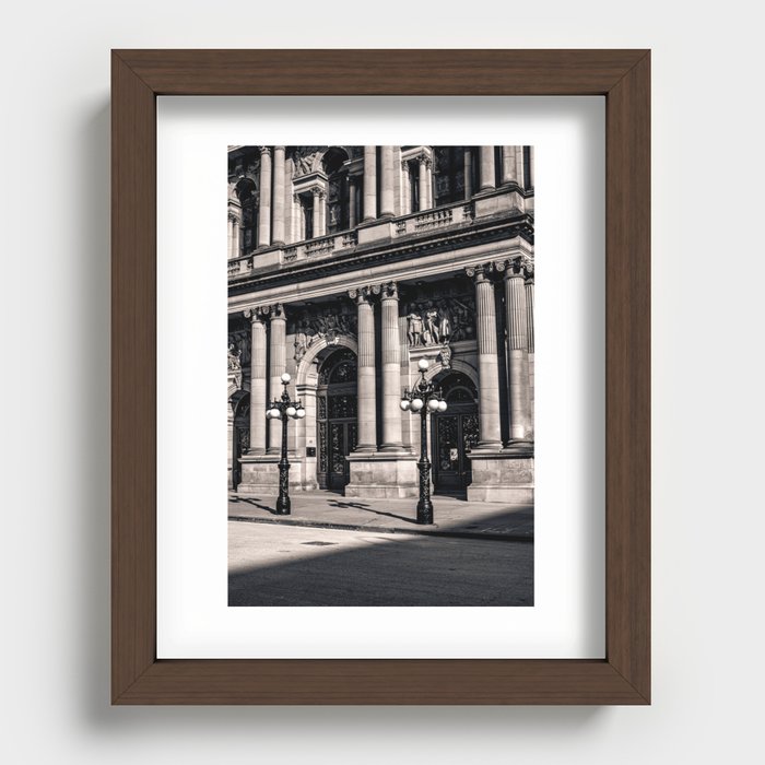 Black and White Architecture Recessed Framed Print