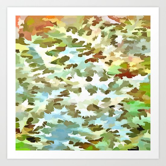 Dusty Miller Abstract Pop Art Art Print
