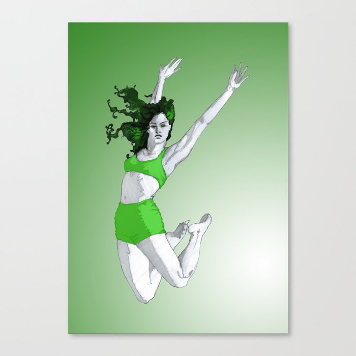 Silver Jump Canvas Print