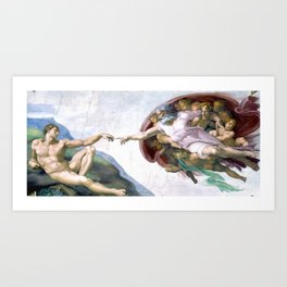 Michelangelo - Creation of Adam - Sistine Chapel - Artwork Art Print