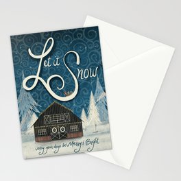 Let it snow holiday greeting card Stationery Cards